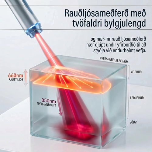 Hné Nuddtæki með Rauðuljósi