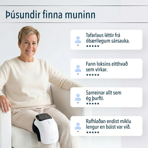 Hné Nuddtæki með Rauðuljósi