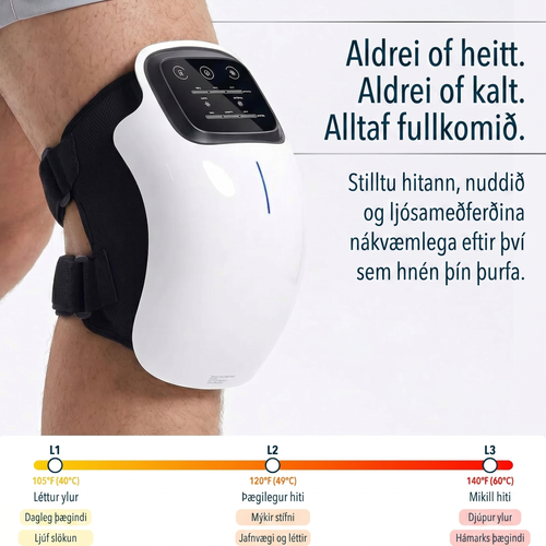 Hné Nuddtæki með Rauðuljósi