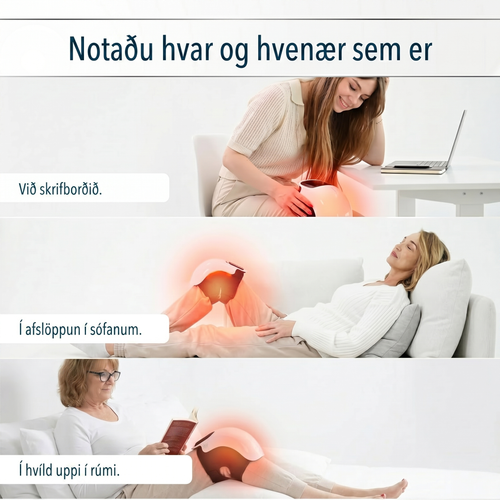 Hné Nuddtæki með Rauðuljósi